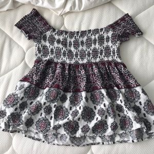 Off the shoulder paisley blouse